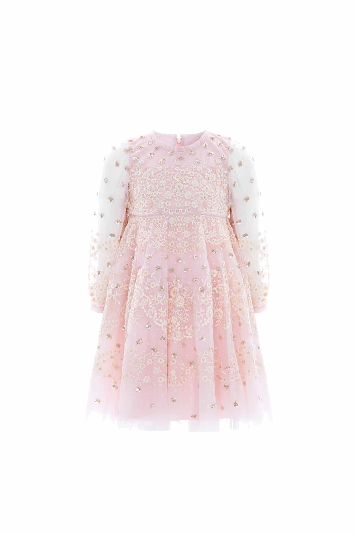 Beatrice Kids Dress – Pink | Needle & Thread