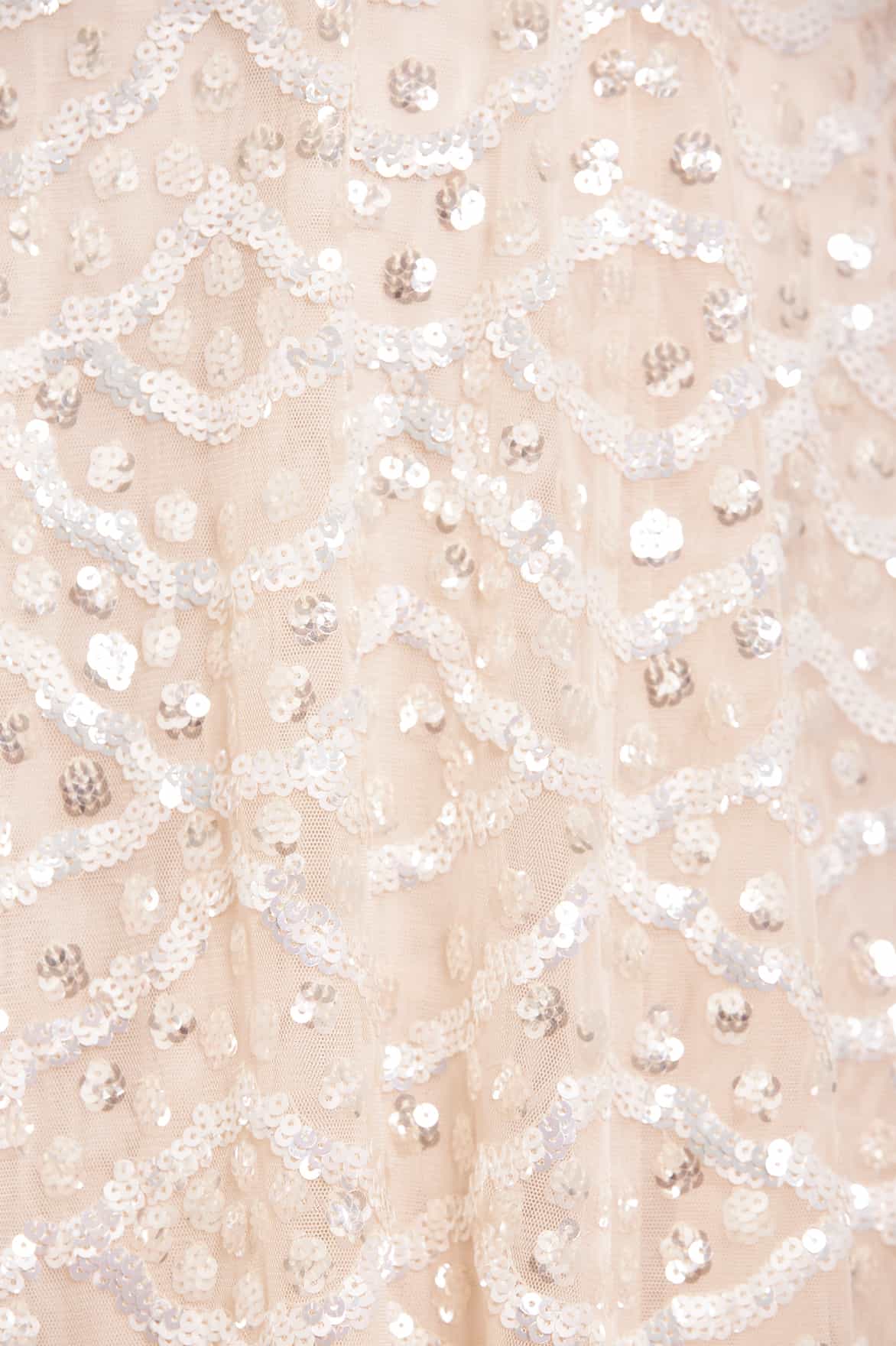 Deco Dot Gloss Ankle Gown – Champagne | Needle & Thread