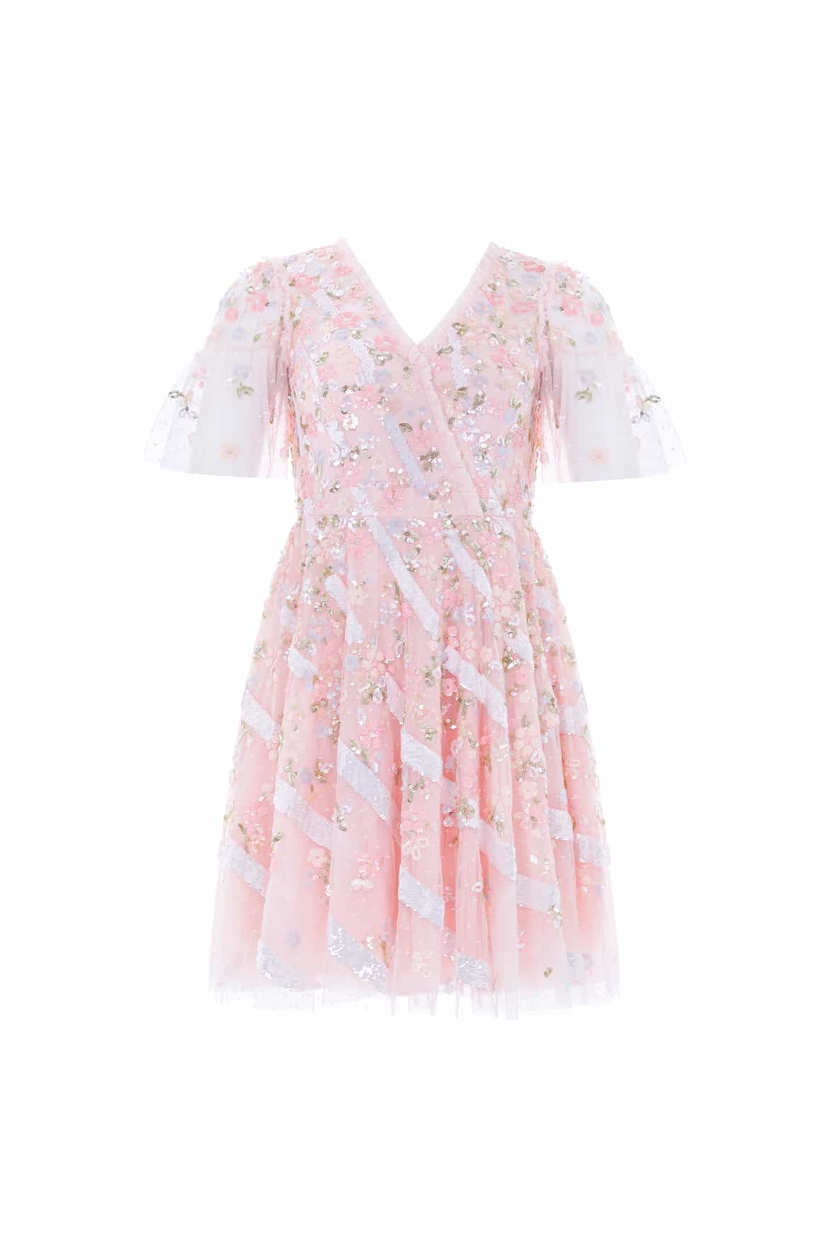 Dianella Sequin Mini Dress – Pink | Needle & Thread