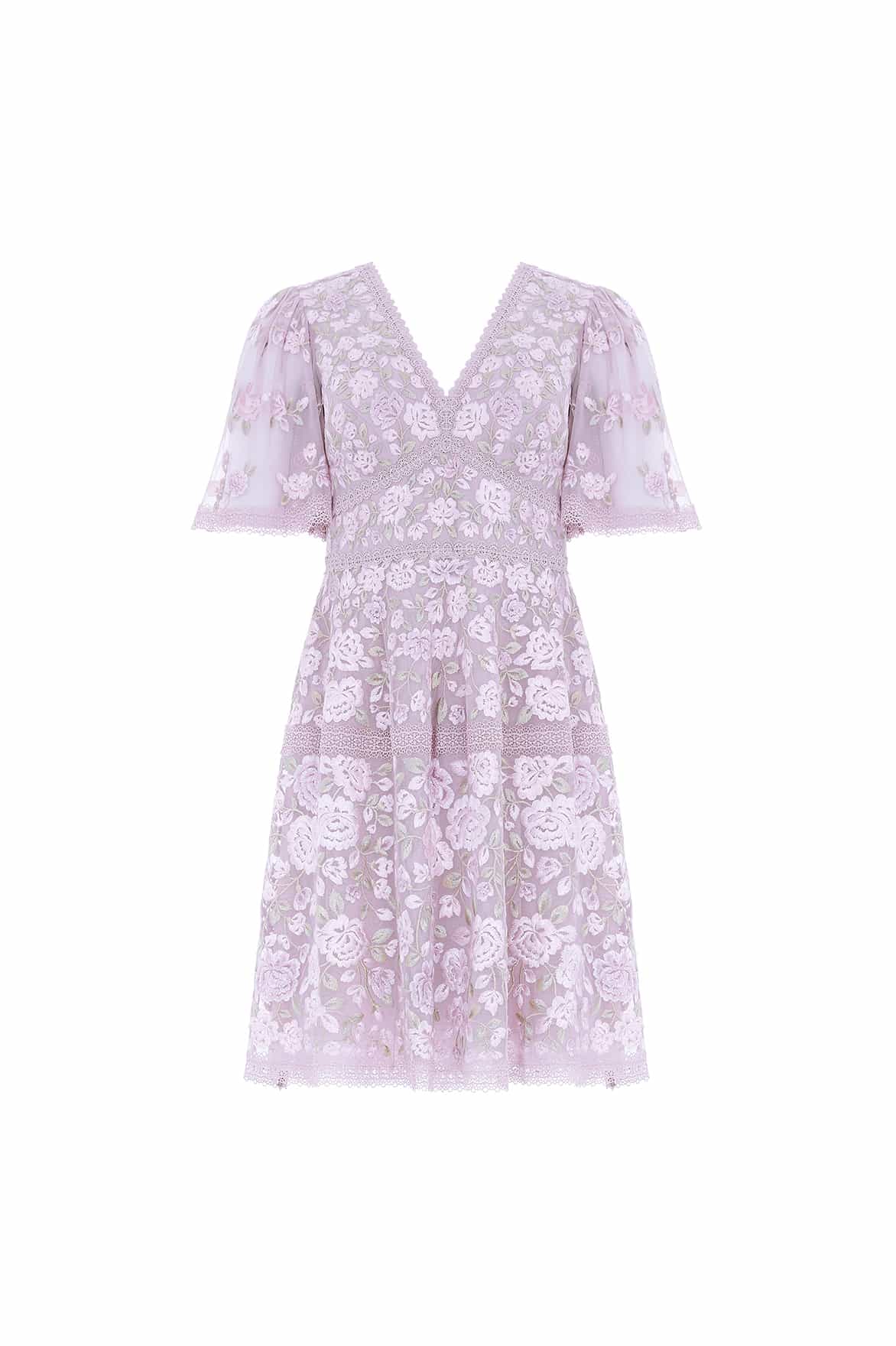 Lavender Rose Micro Mini Dress – Purple | Needle & Thread