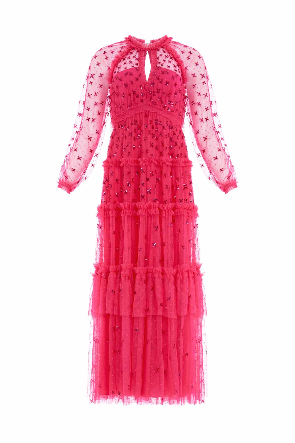 Sequin Kisses Ankle Gown – Pink | Needle & Thread