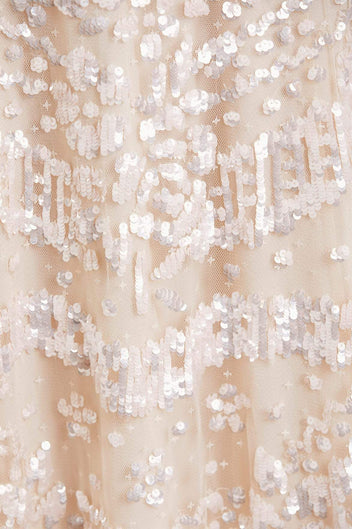 Anais Sequin Ballerina Dress – Champagne | Needle & Thread