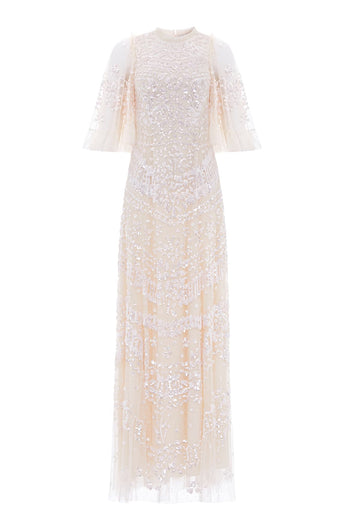 Anais Sequin Gown – Champagne | Needle & Thread