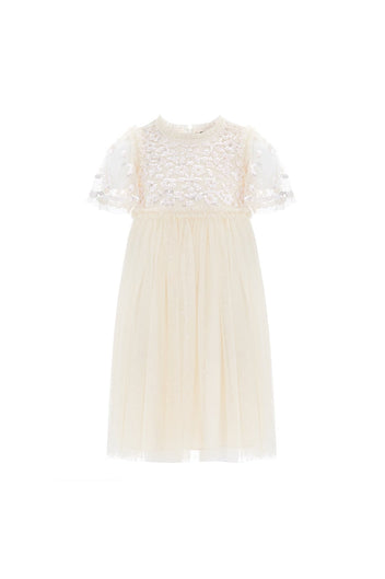 Lilybelle Sequin Kids Dress – Champagne | Needle & Thread